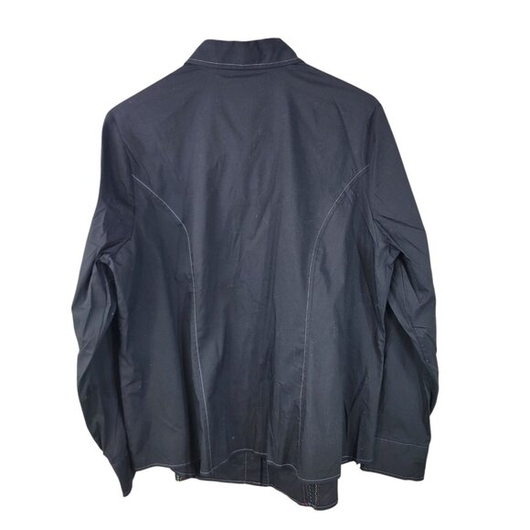 CJ Banks Button Up Top Plus Size 1X Plaid Rainbow Embroidered Western Cowgirl - Picture 5 of 7